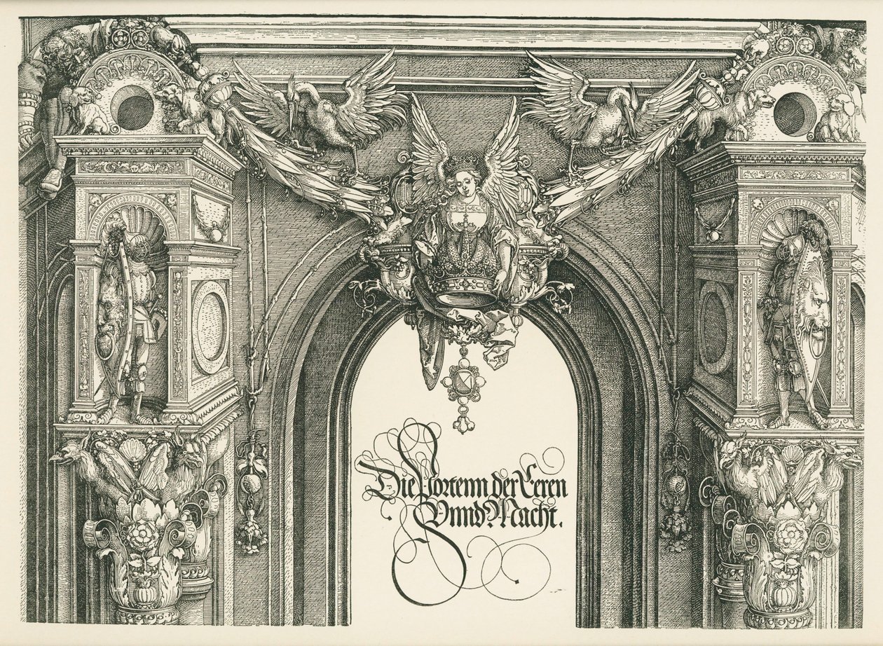 Triomfboog voor keizer Maximiliaan I door Albrecht Dürer or Duerer