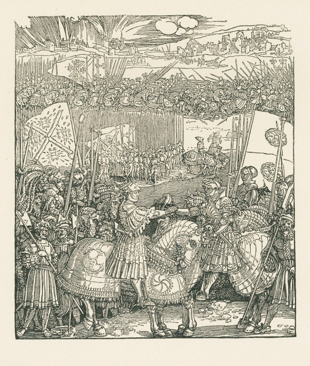 Triomfboog voor keizer Maximiliaan I door Albrecht Dürer or Duerer