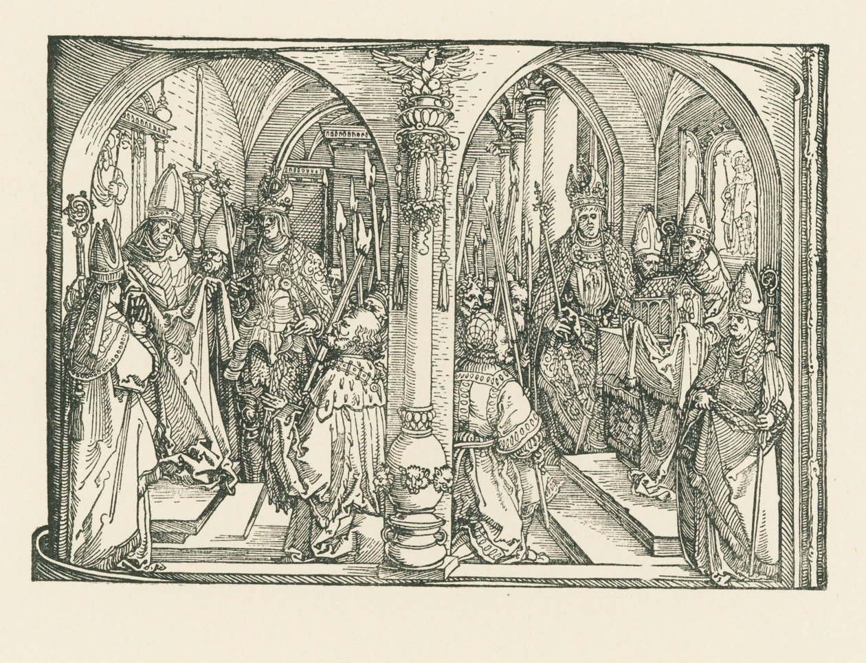 Triomfboog voor keizer Maximiliaan I door Albrecht Dürer or Duerer