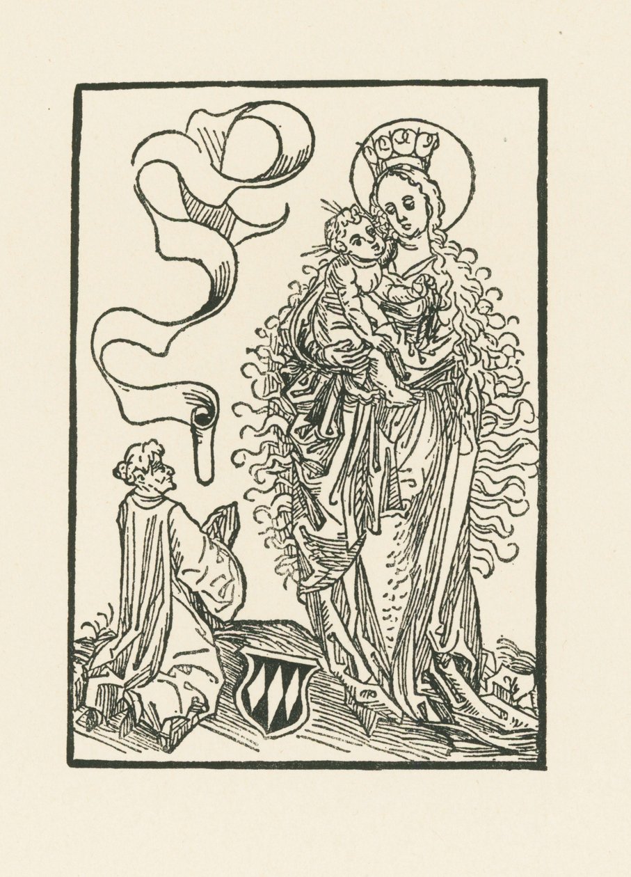 Maria aanbeden door Albrecht von Bonstetten door Albrecht Dürer or Duerer