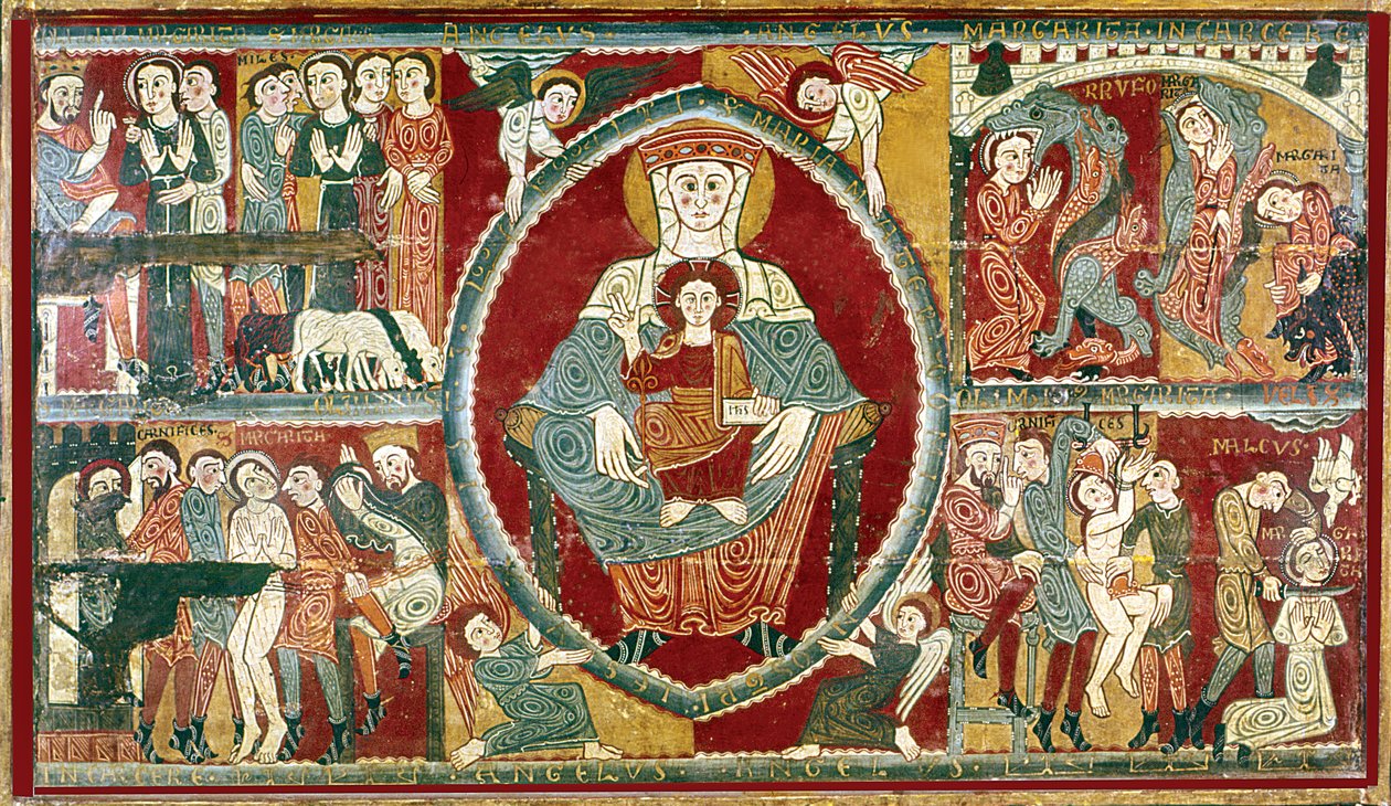 Altaar van de kapel van St. Margaret: het martelaarschap door Alícia Noe