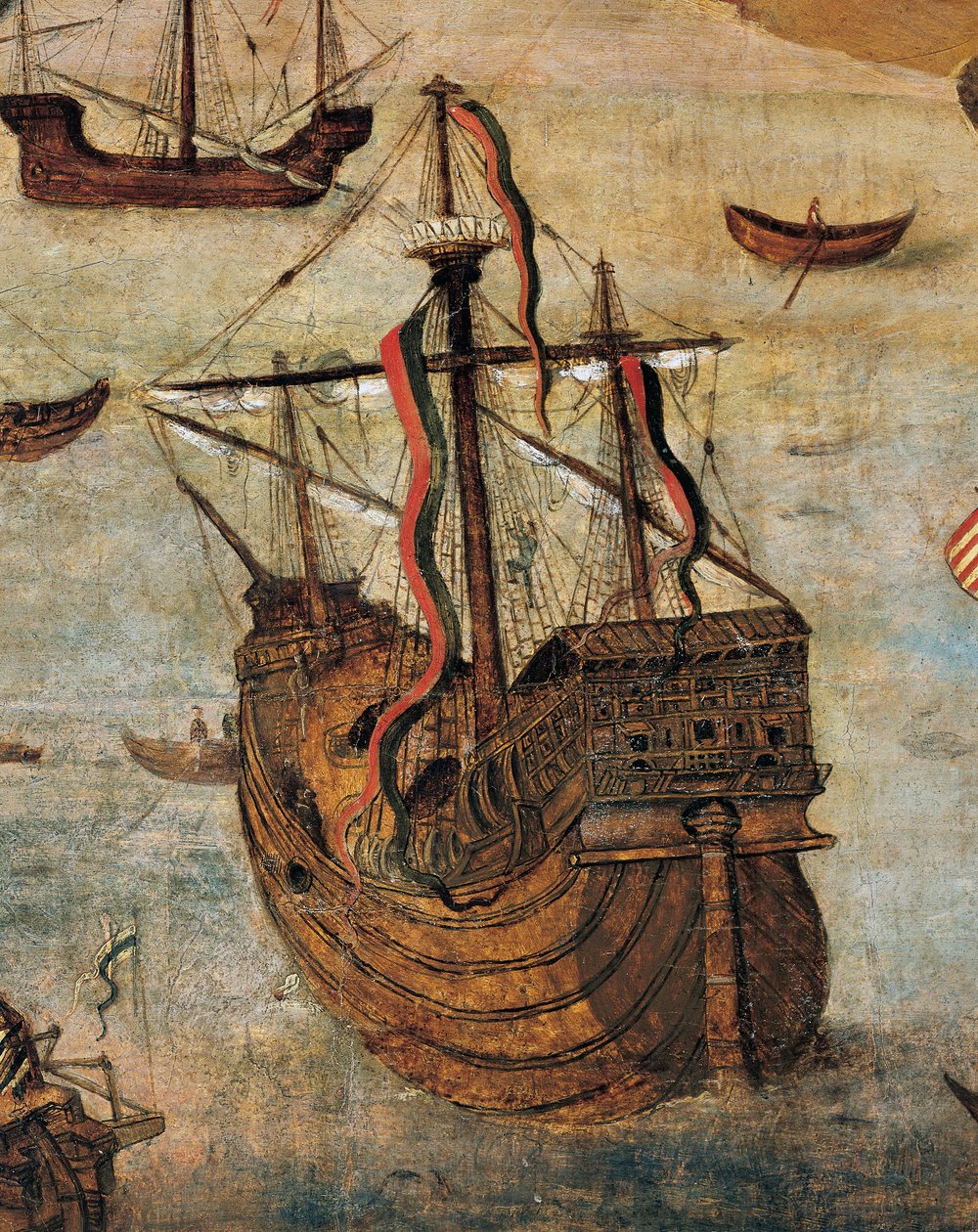 Spaanse karveel (detail) door Alejo Fernandez