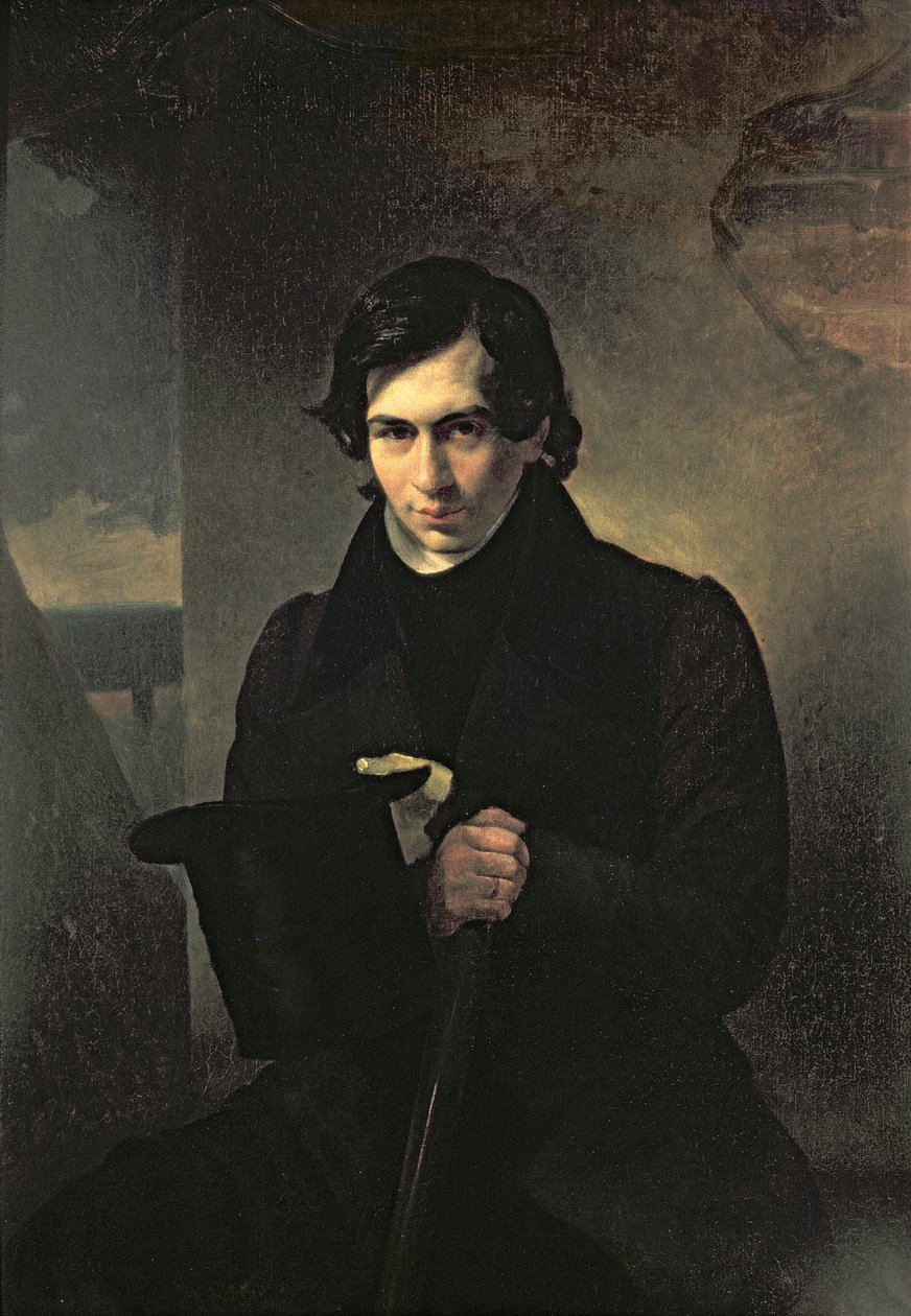 Portret van de Russische auteur Nestor Kukolnik (1809-1868), 1836 door Aleksandr Pavlovich Bryullov