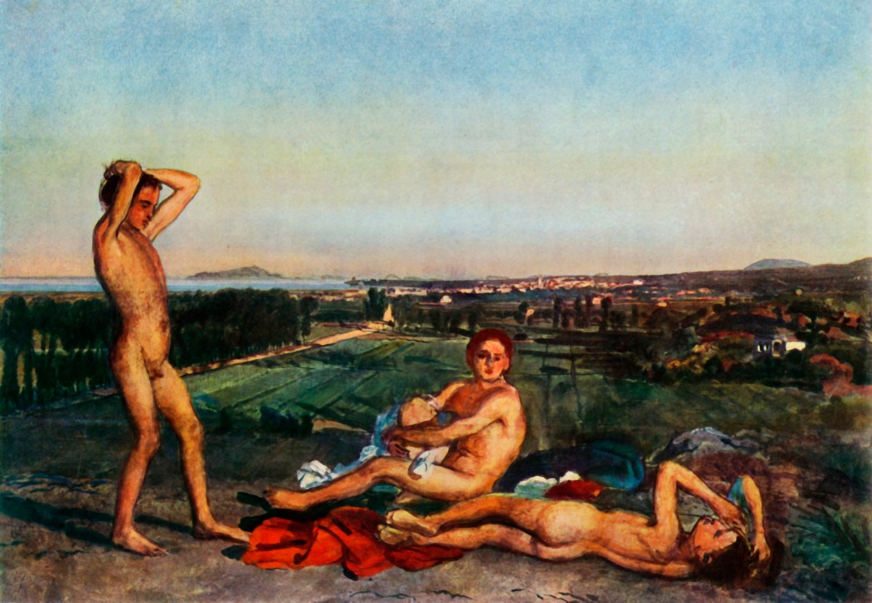 Op het strand in de Baai van Napels, 1830s, 1965 door Aleksandr Ivanov