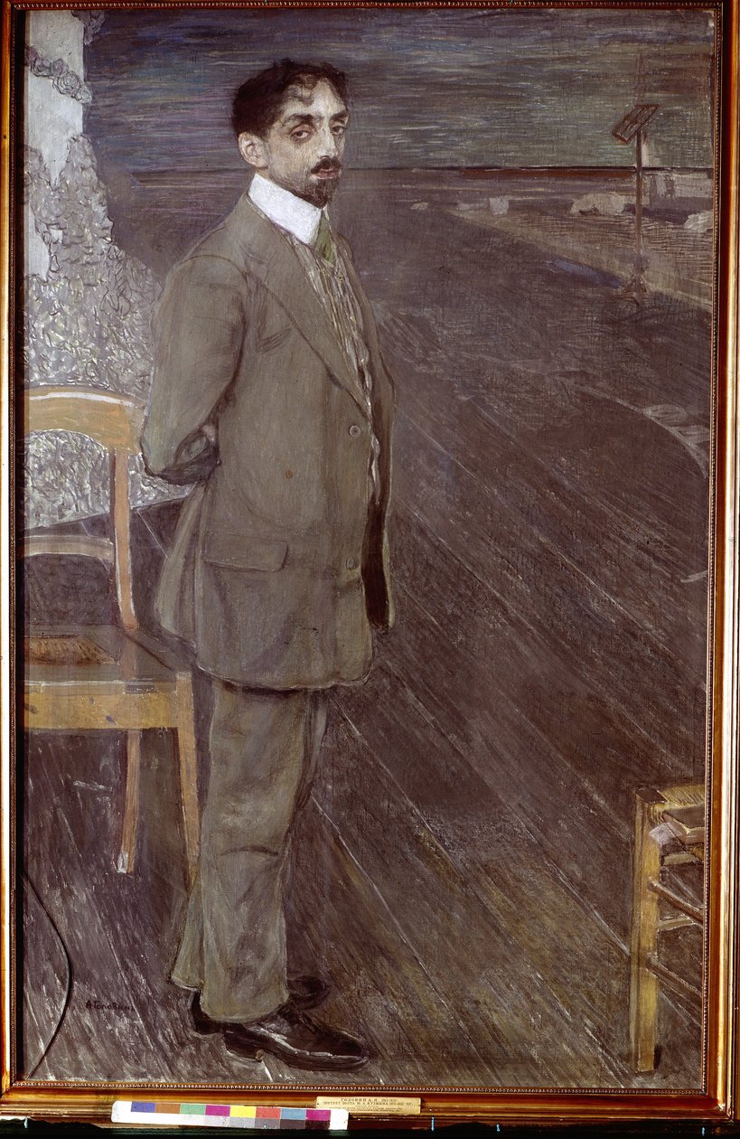 Portret van de dichter Mikhail Kouzmine door Aleksandr Jakovlevic Golovin
