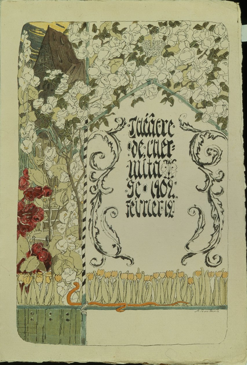 Theaterprogramma voor het toneelstuk Faust, 1902 door Aleksandr Jakovlevic Golovin