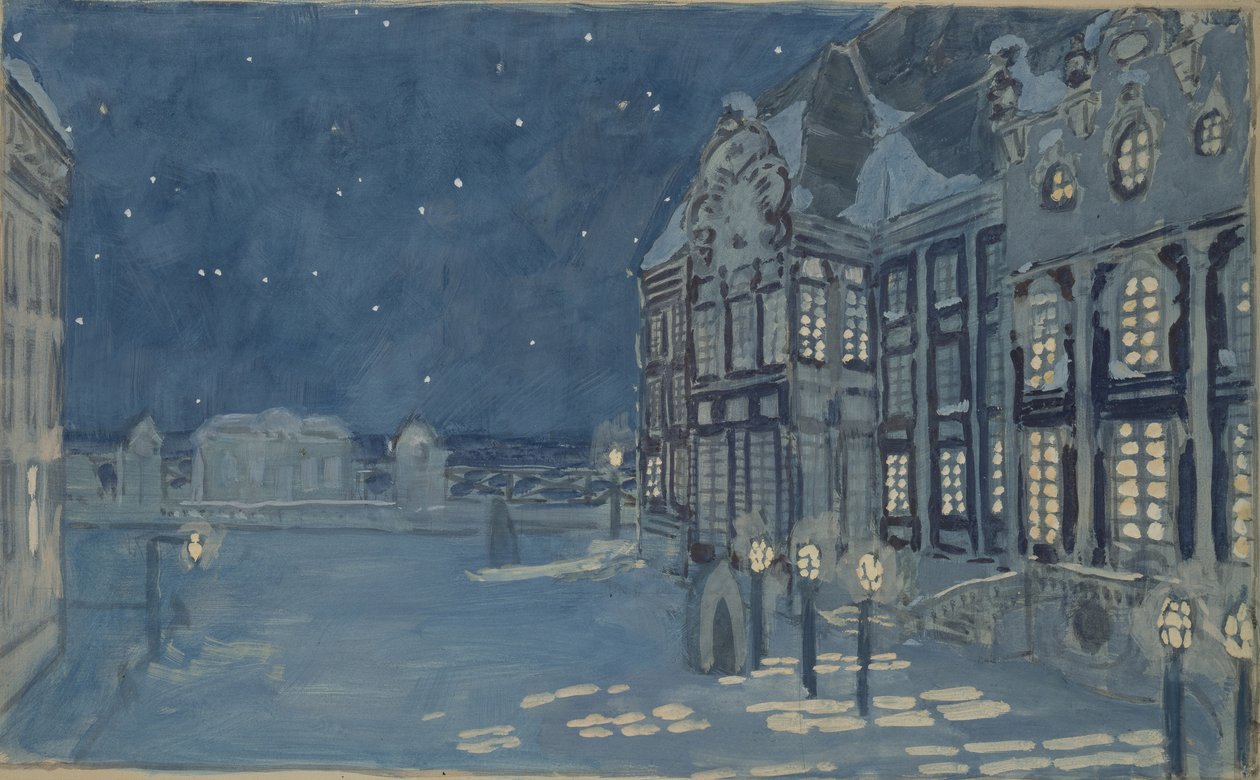Winterpaleis. Decorontwerp voor de opera Het IJshuis door A. Koreshchenko, 1901 door Aleksandr Jakovlevic Golovin
