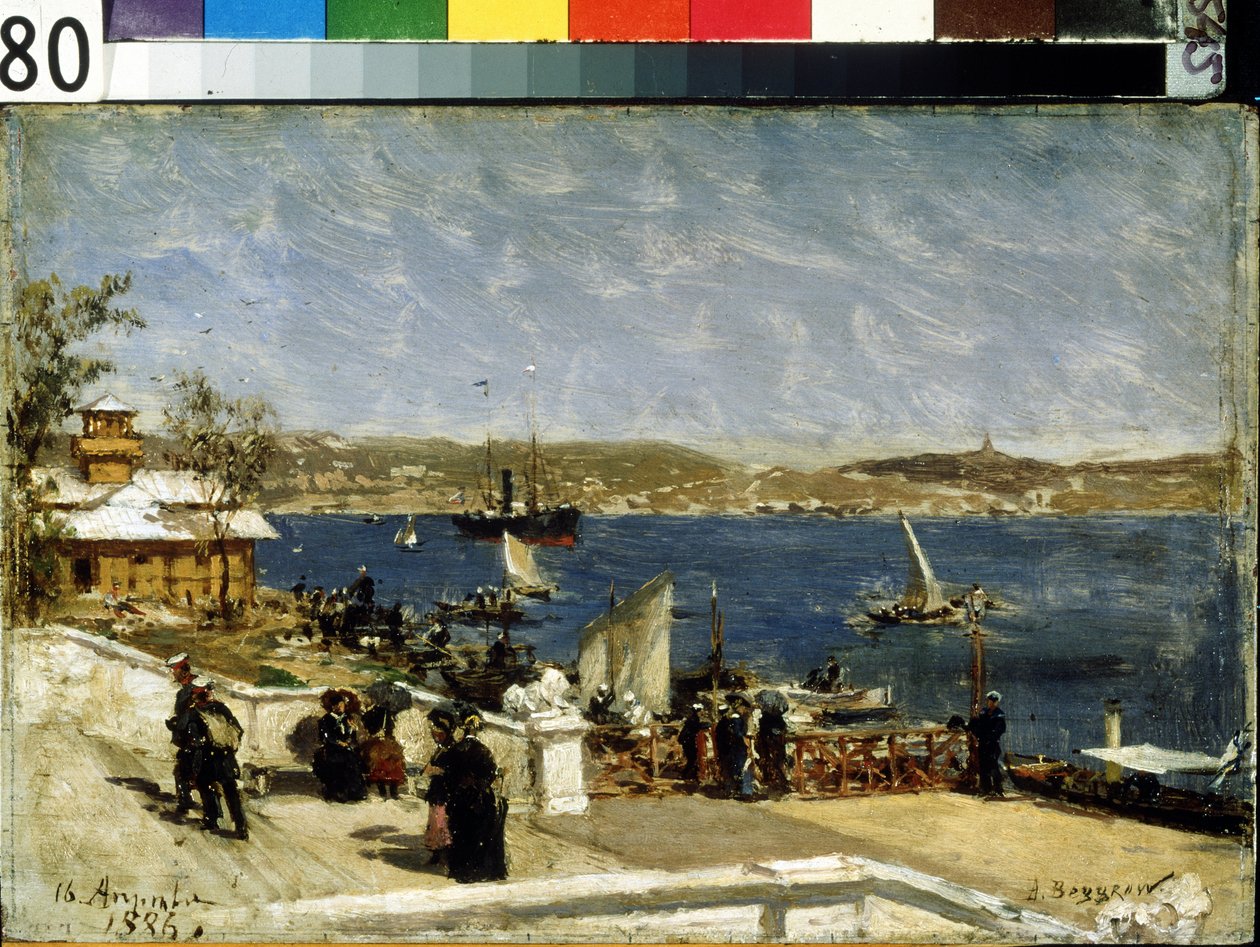 Wandeling langs de kust in Sebastopol door Aleksandr Karlovich Beggrov