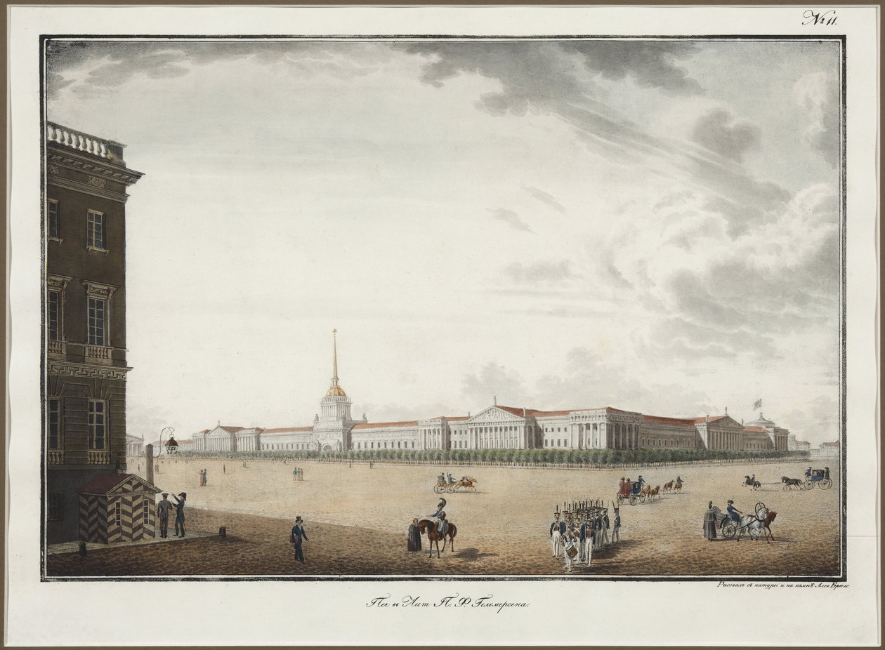 Het Admiraliteit in Sint-Petersburg door Aleksandr Pavlovich Bryullov