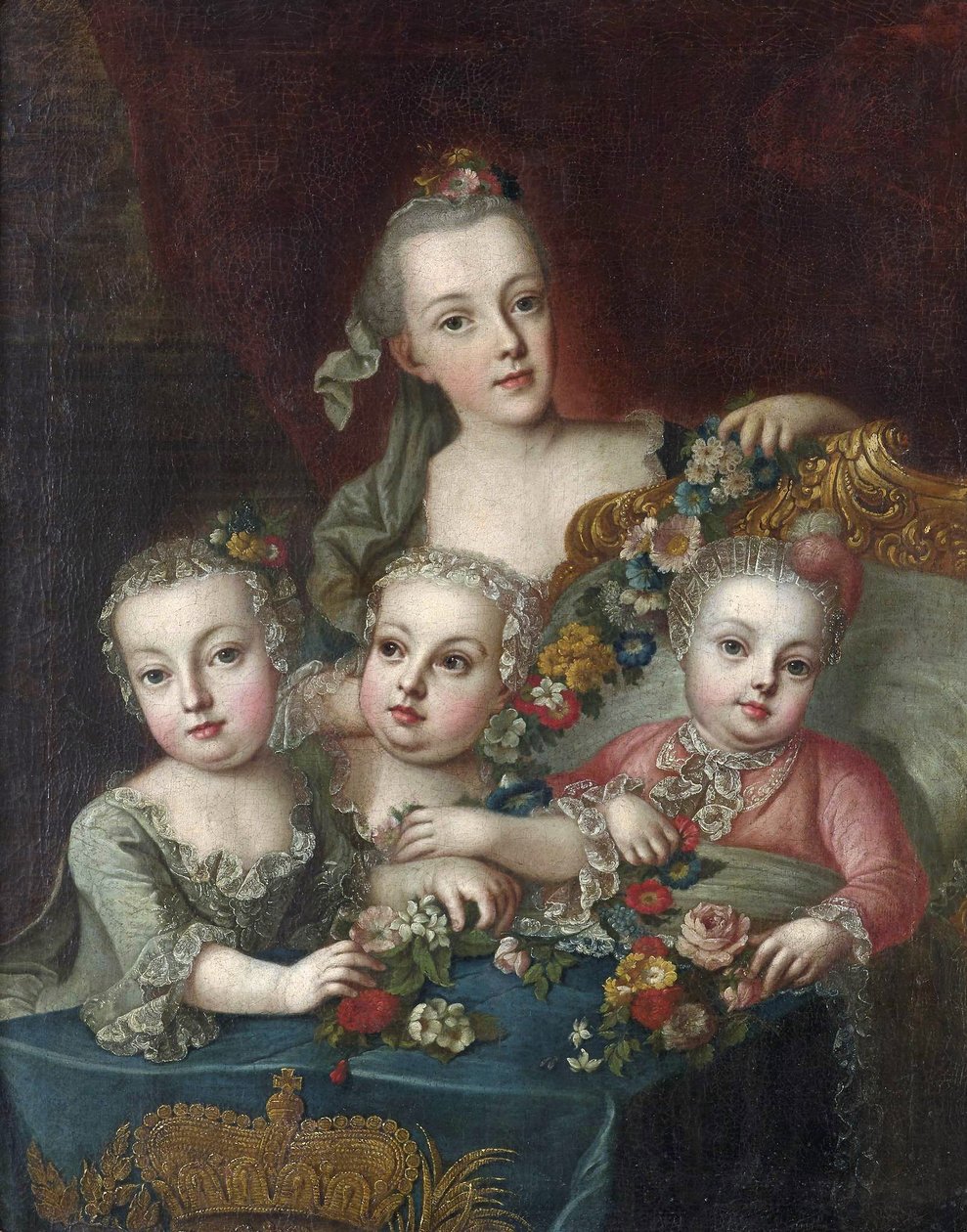 Portret van de kinderen van de Oostenrijkse keizerin Maria Theresia door Aleksey Antropov