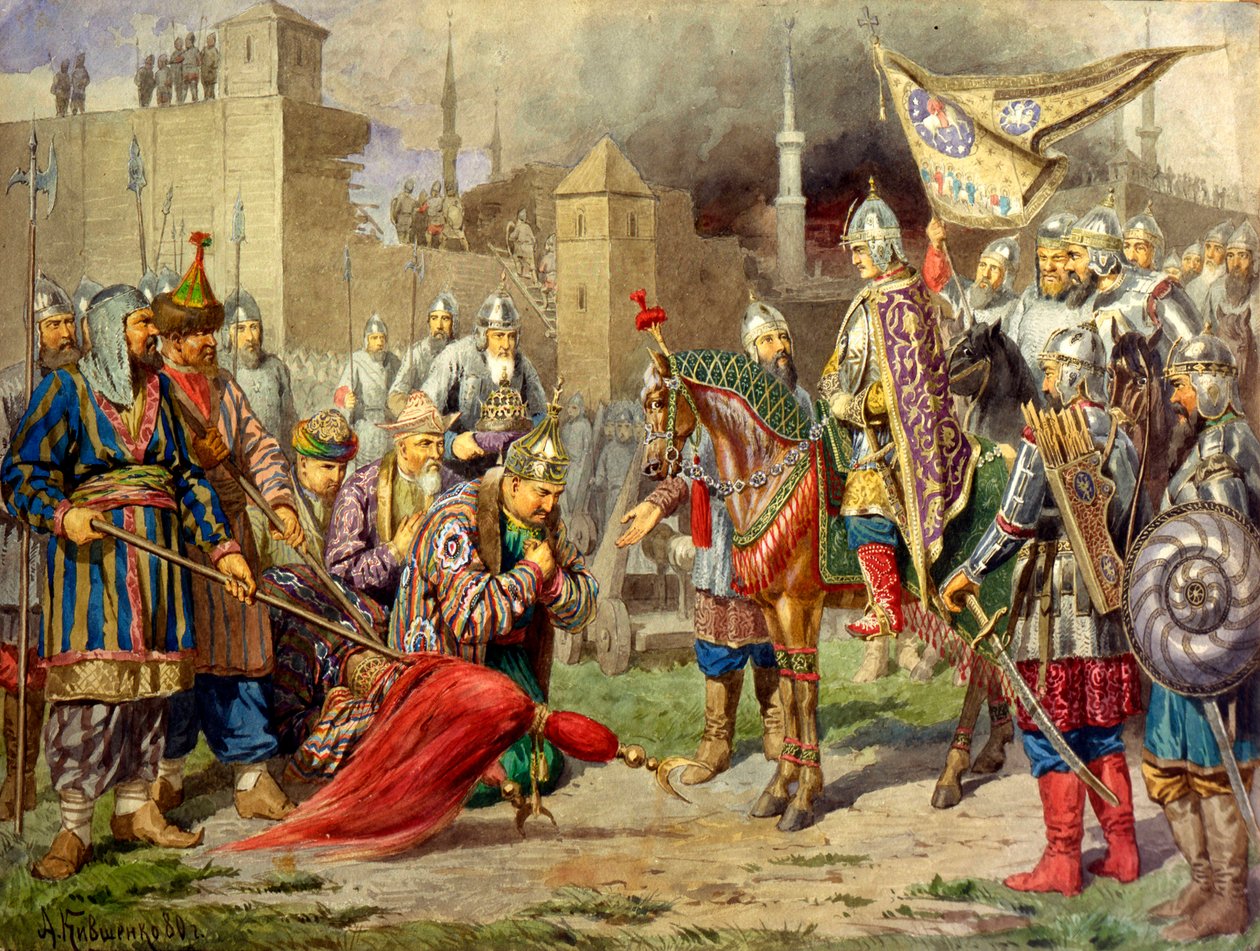 Tsaar Ivan IV verovert Kazan in 1552 door Aleksey Kivshenko