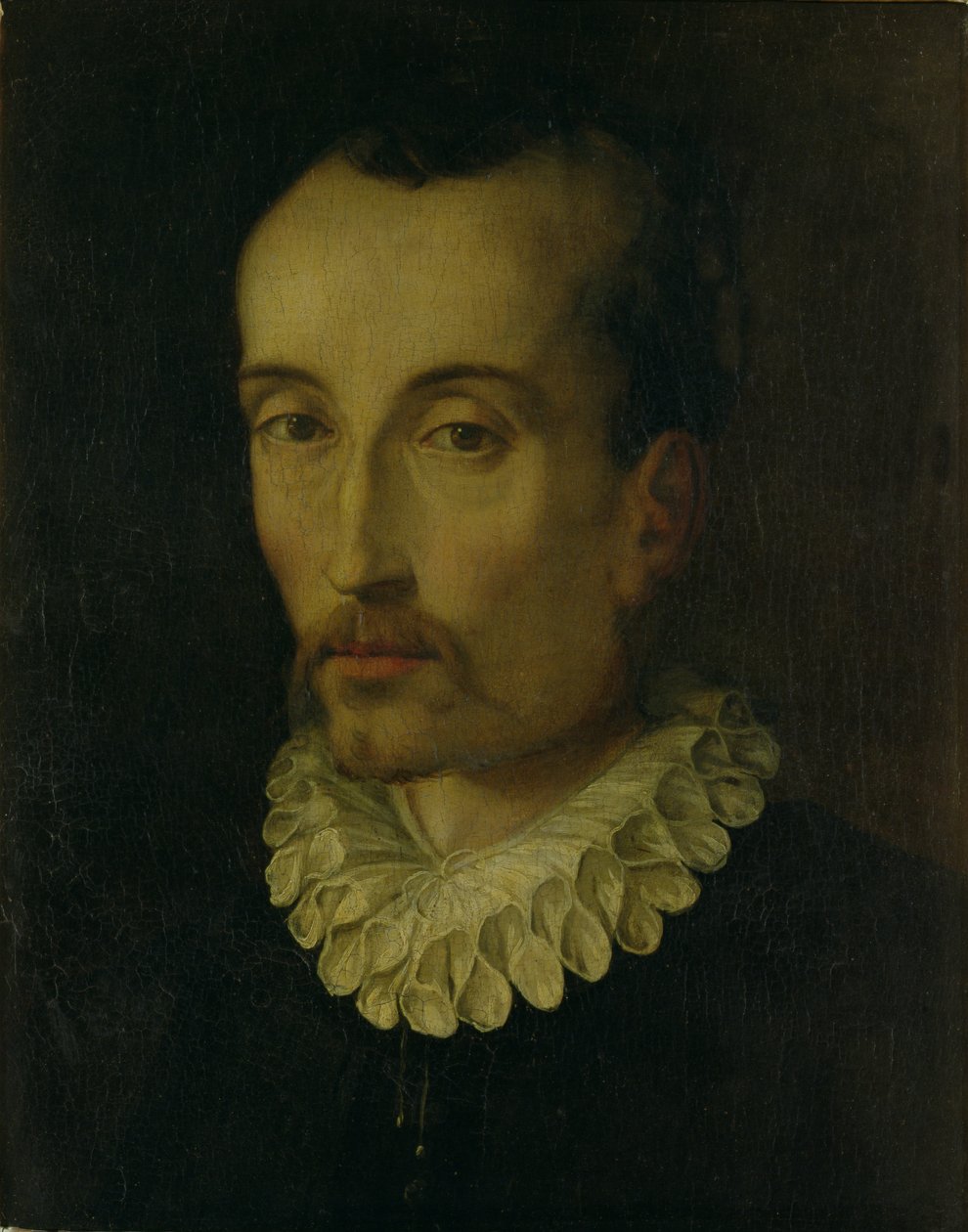 Portret van Torquato Tasso, 1585-90 door Alessandro Allori