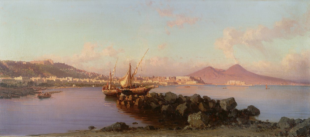 Uitzicht op de Baai van Napels door Alessandro la Volpe