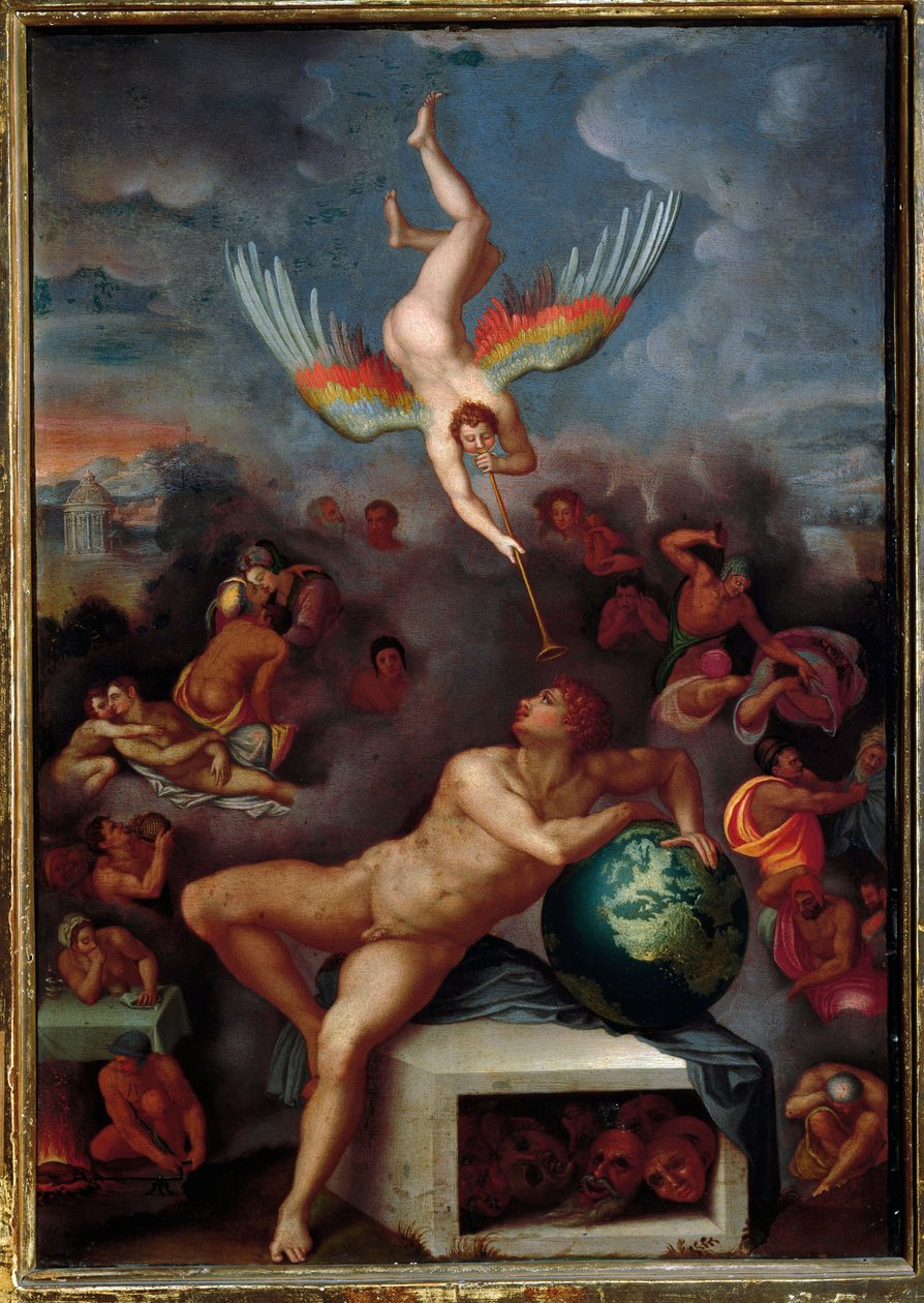 Allegorie van het Menselijk Leven (Schilderij, circa 1590) door Alessandro Allori