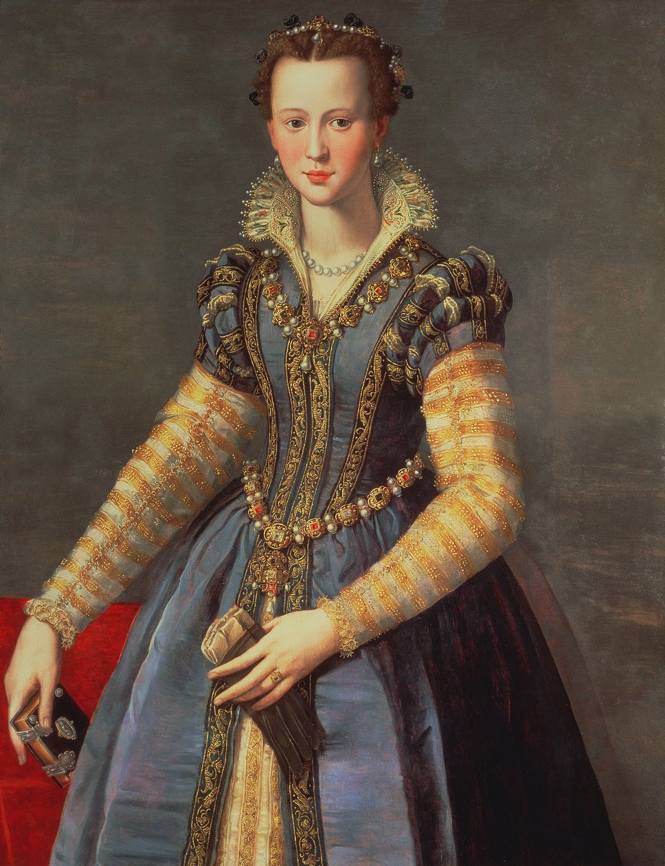 Marie de Medici (1573-1642), vrouw van Henri IV van Frankrijk (1553-1610) door Alessandro Allori