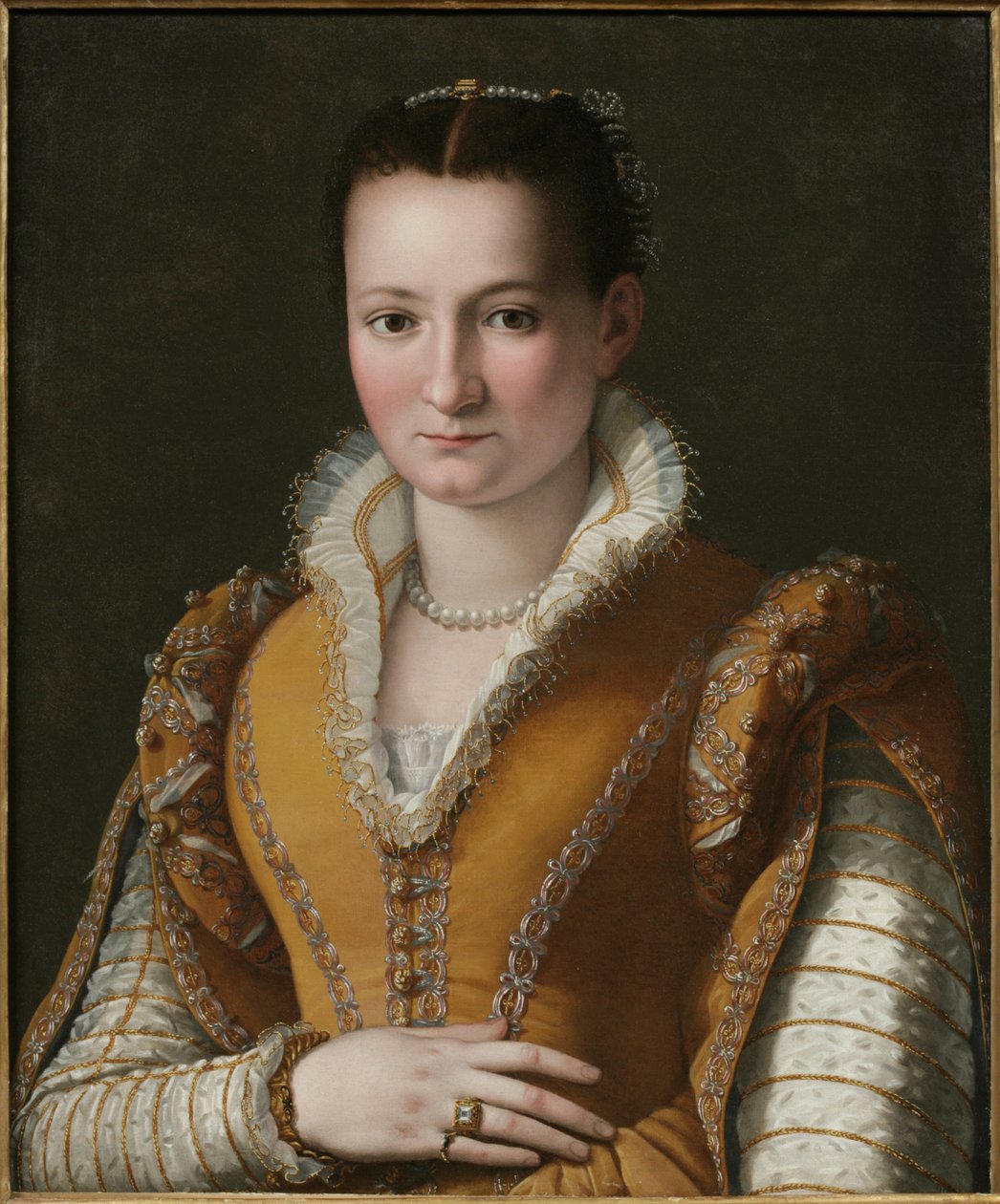 Portret van een jonge vrouw door Alessandro Allori