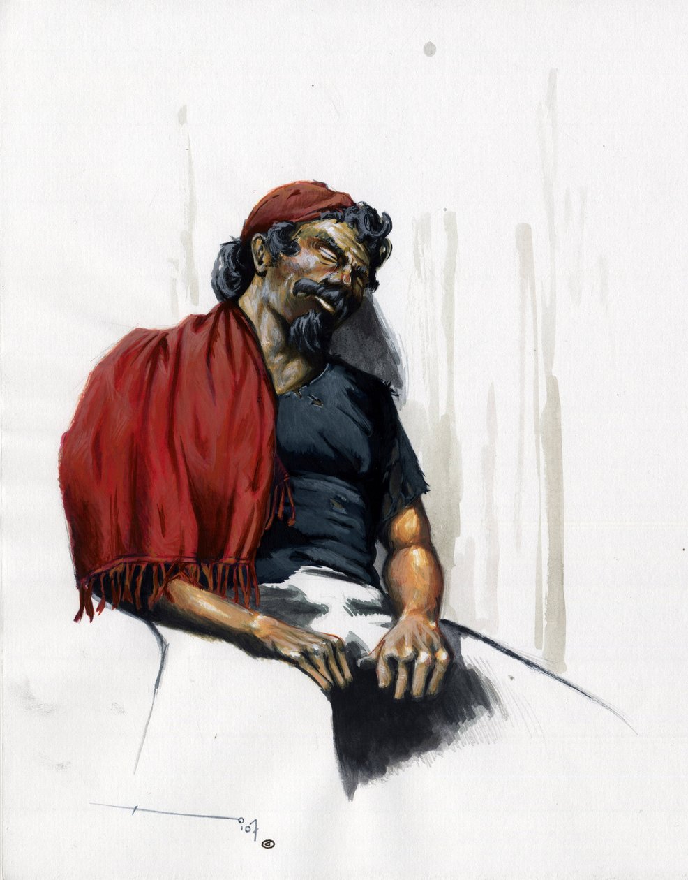 Piraat of slapende zeeman door Alessandro Lonati