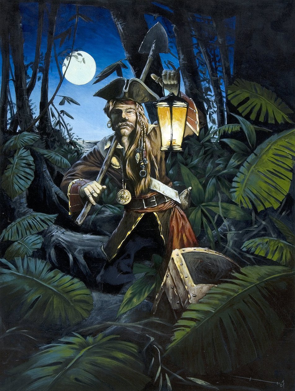 Piraat van de Caraïben met lantaarn, 
