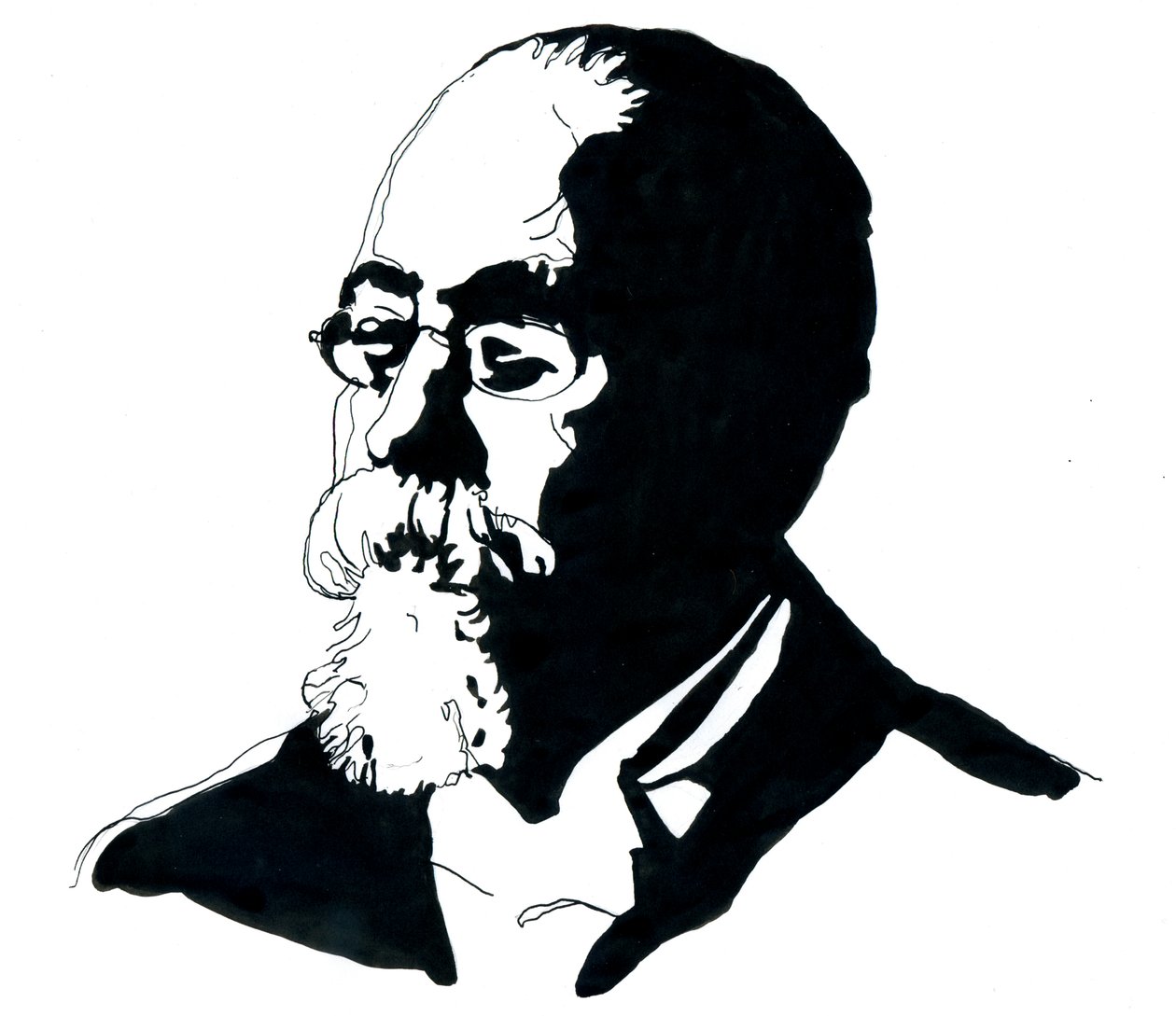 Portret van Cesare Lombroso (1835-1909) oprichter van de Italiaanse School voor Criminologie door Alessandro Lonati