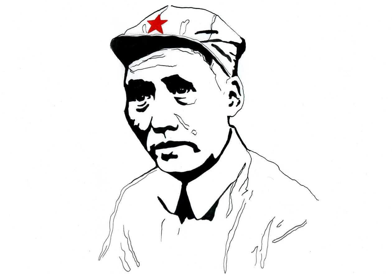 Portret van de Chinese communistische revolutionair en de grondlegger van de Volksrepubliek China Mao Zedong door Alessandro Lonati