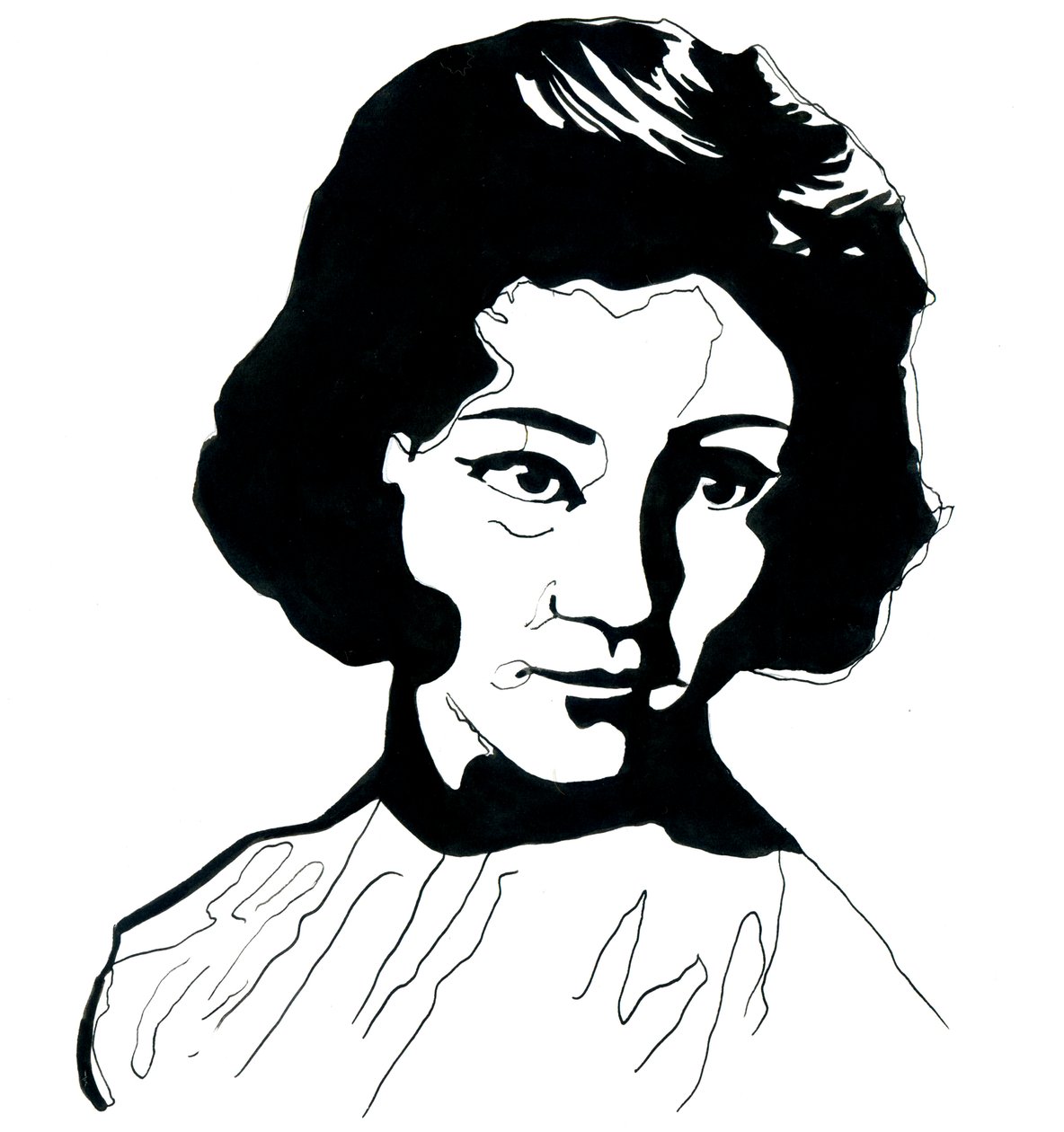 Portret van Jiang Qing (1914-1991) Vrouw van Mao Zedong door Alessandro Lonati