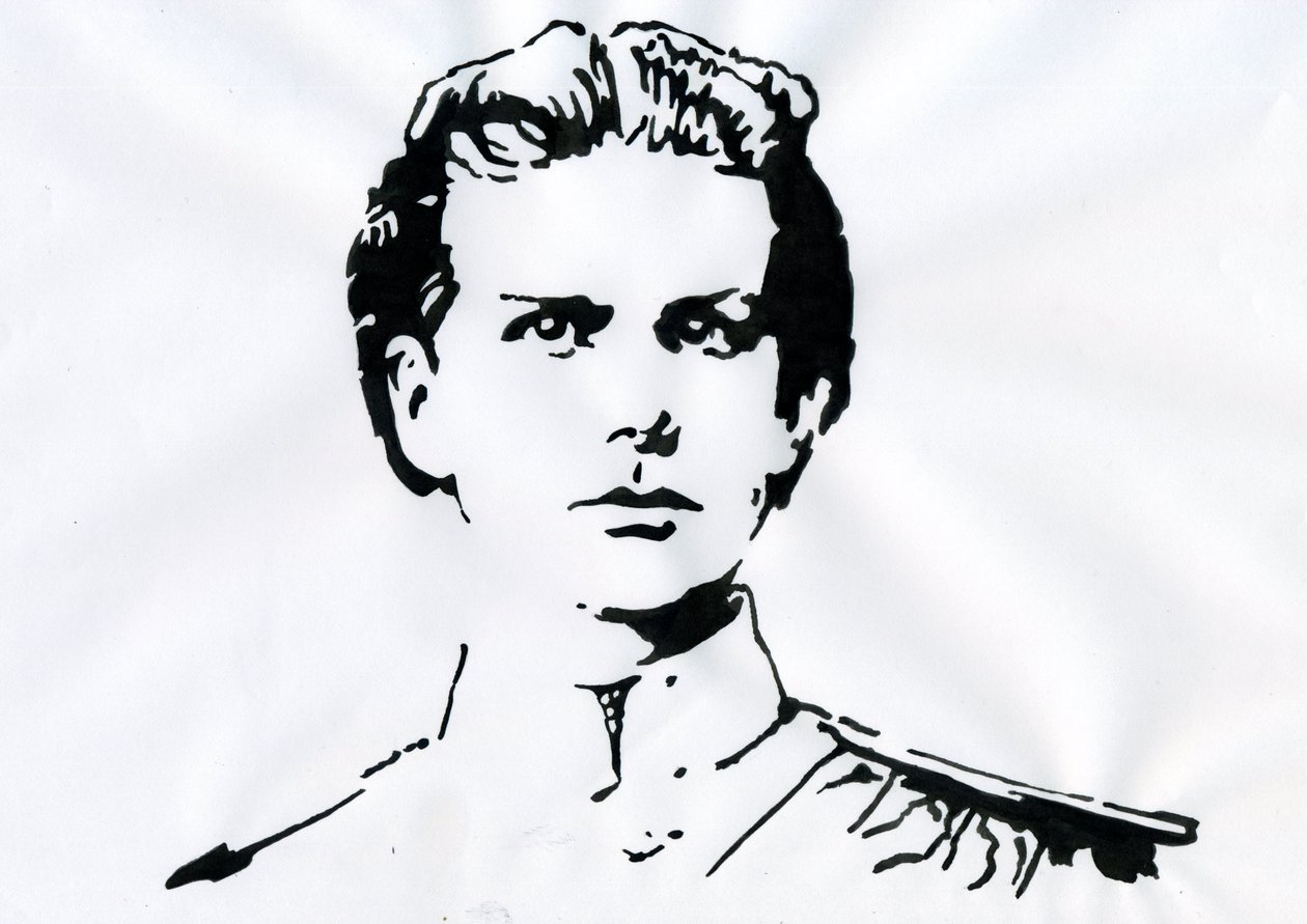 Portret van Lodewijk II van Beieren (Ludwig Otto Friedrich Wilhelm von Wittelsbach) door Alessandro Lonati
