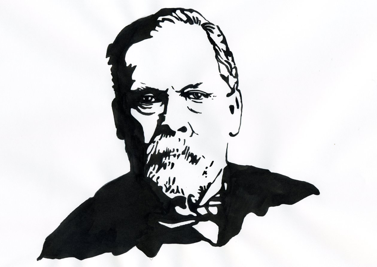 Portret van Louis Pasteur (1822-1895), Engelse chemicus en microbioloog door Alessandro Lonati