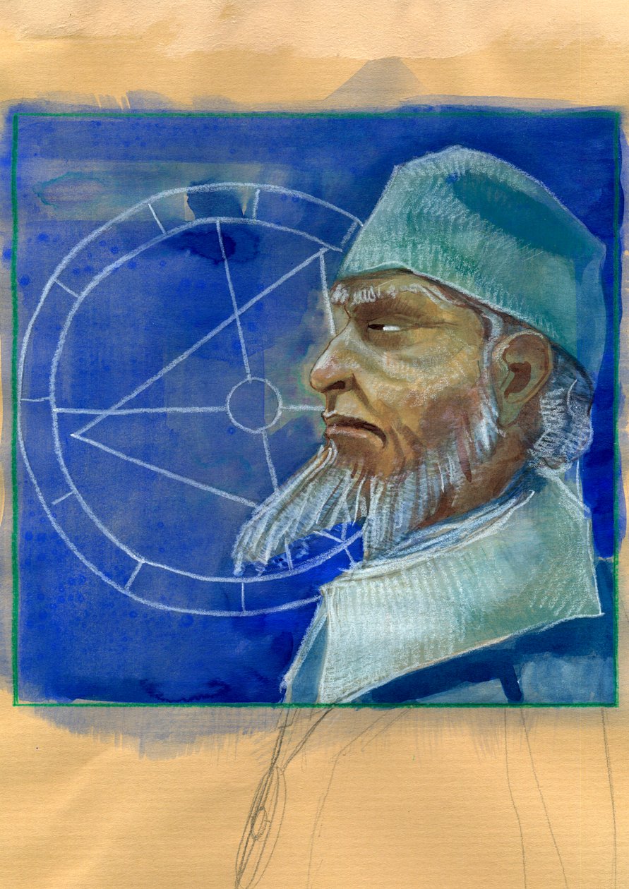 Portret van Michel de Notre Dame (Nostradamus) door Alessandro Lonati