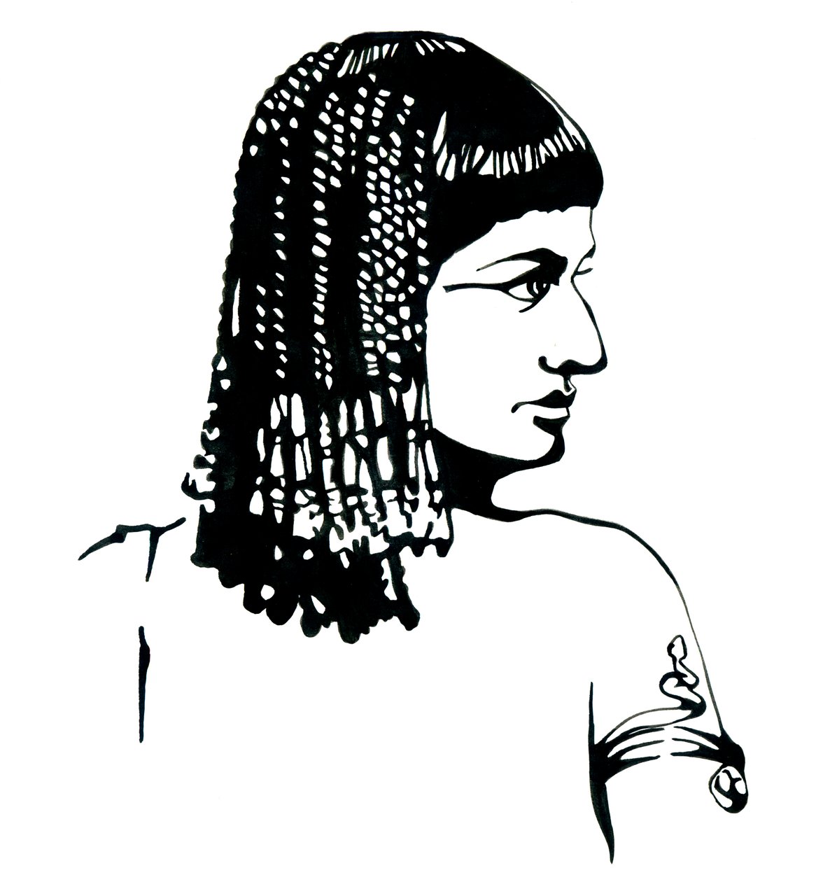 Portret van de Egyptische koningin Cleopatra VII Thea Philopator (69-30 v.Chr.) door Alessandro Lonati