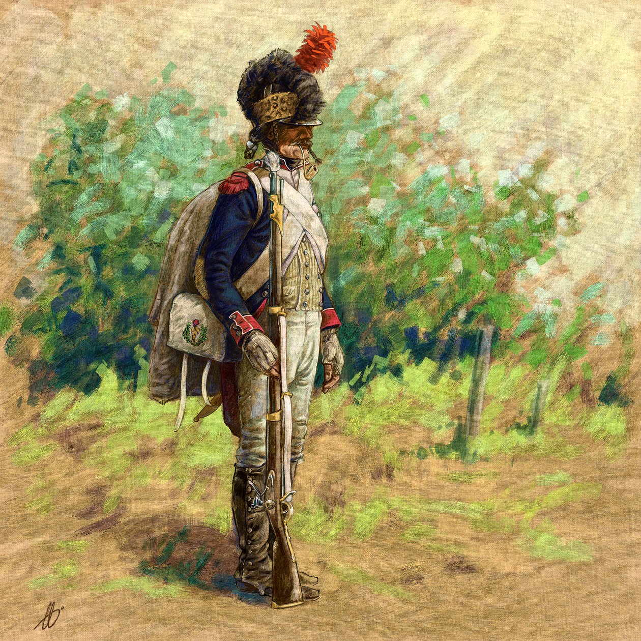 Revolutionaire infanterist met rupsenhelm, 2018 door Alessandro Lonati