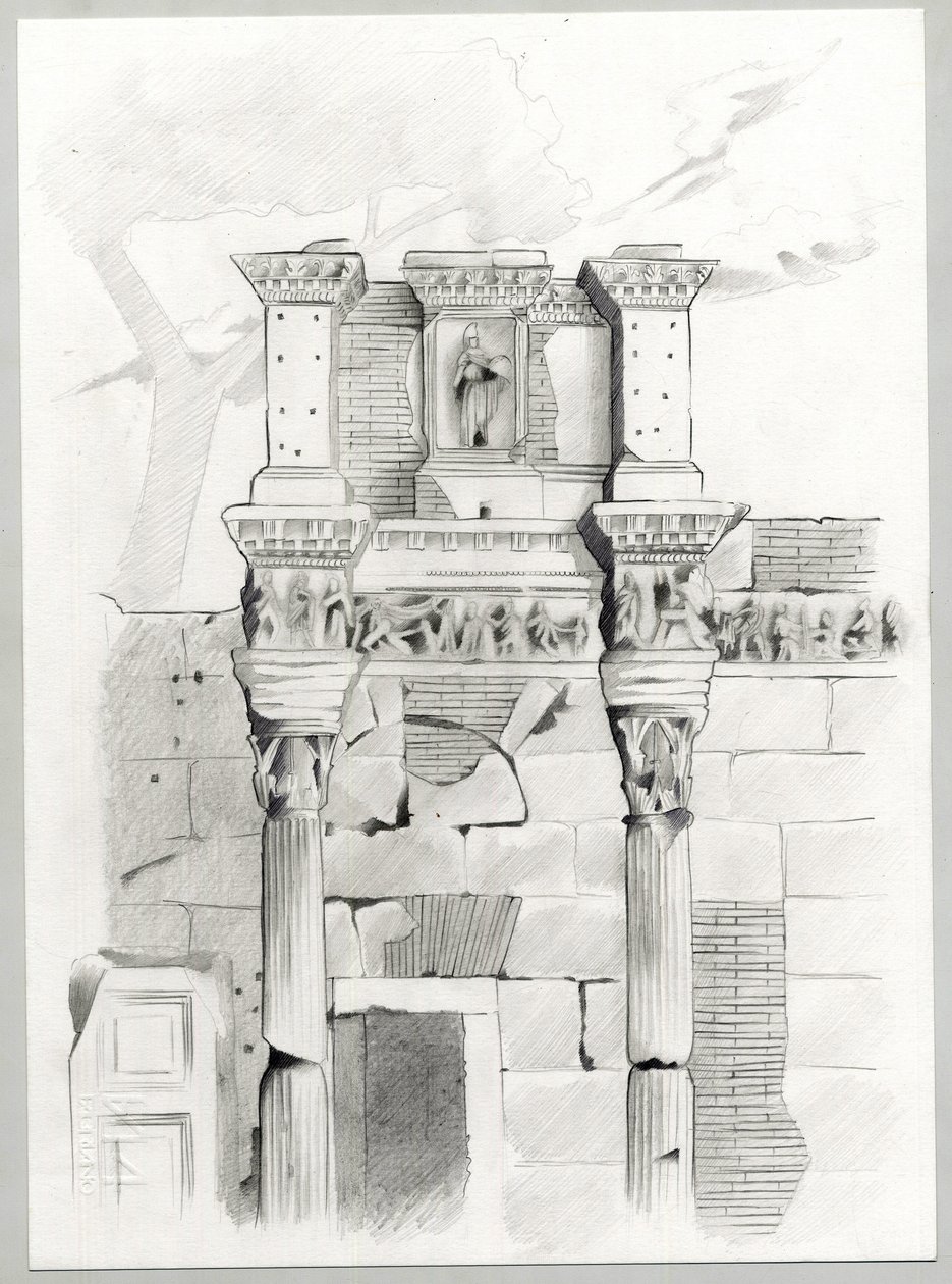 Ruïnes uit de Romeinse tijd in Rome, Forum (foro romano) door Alessandro Lonati