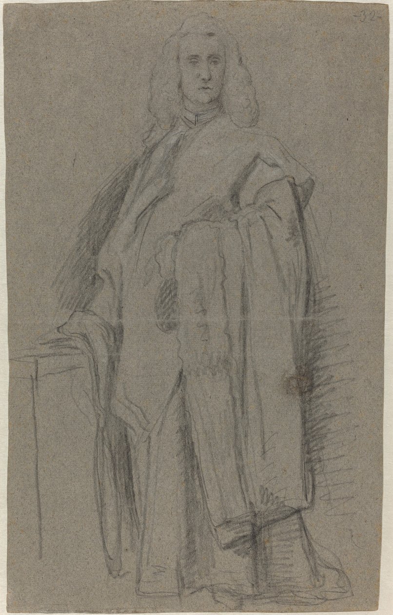 Een Venetiaanse Procurator van San Marco [recto] door Alessandro Longhi or Pietro Longhi