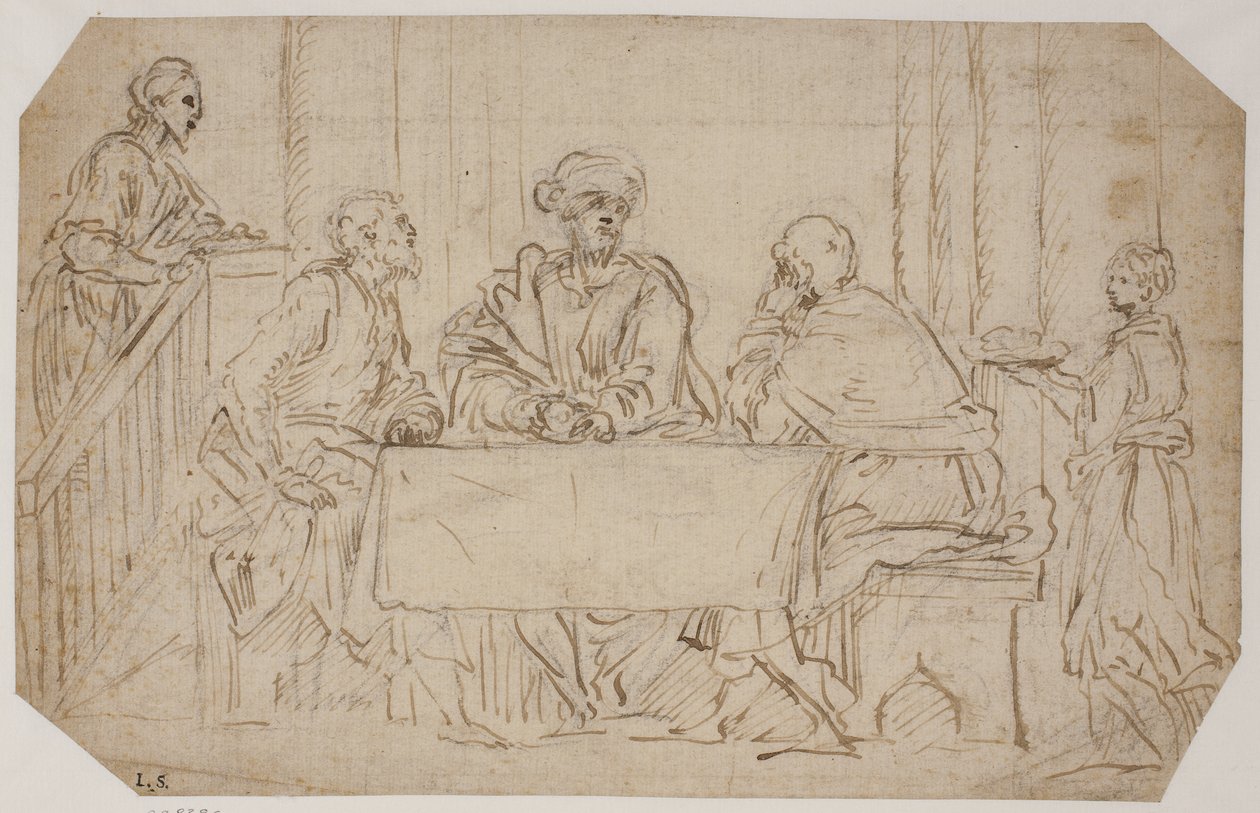 Het avondmaal in Emmaüs door Alessandro Moretto