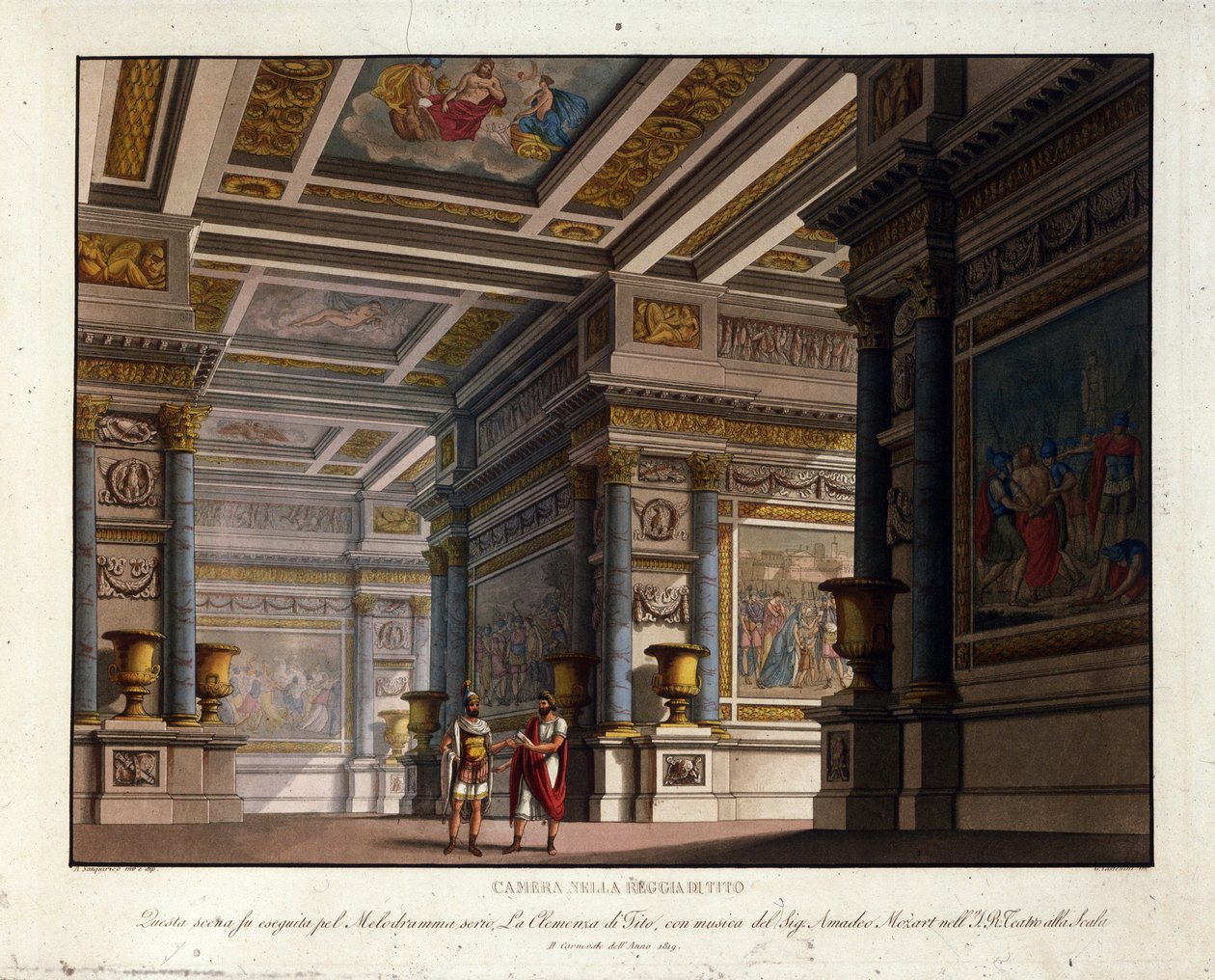 Scenografie door Alessandro Sanquirico (1777-1849) voor 