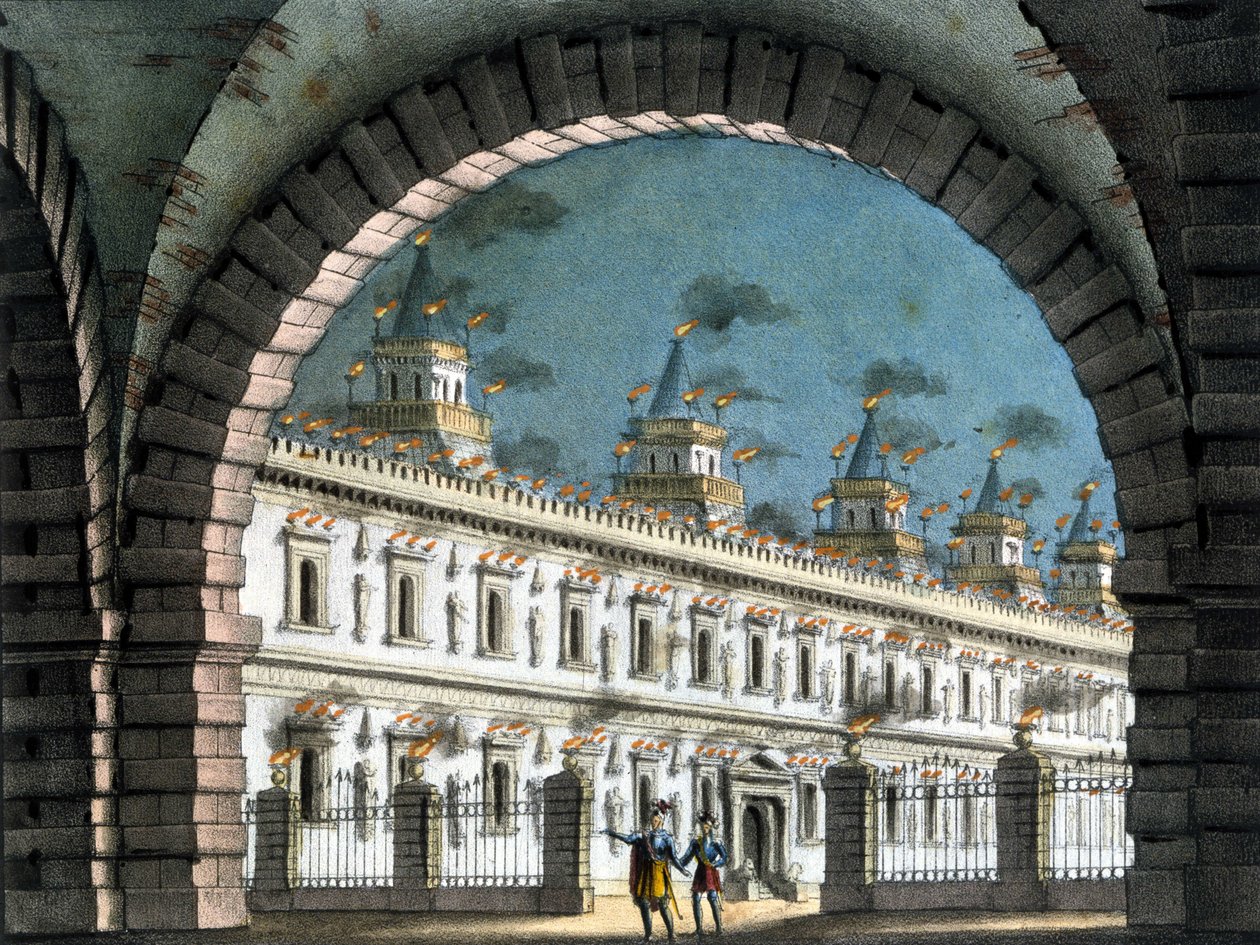 Scenografie van Sanquirico voor de opera 