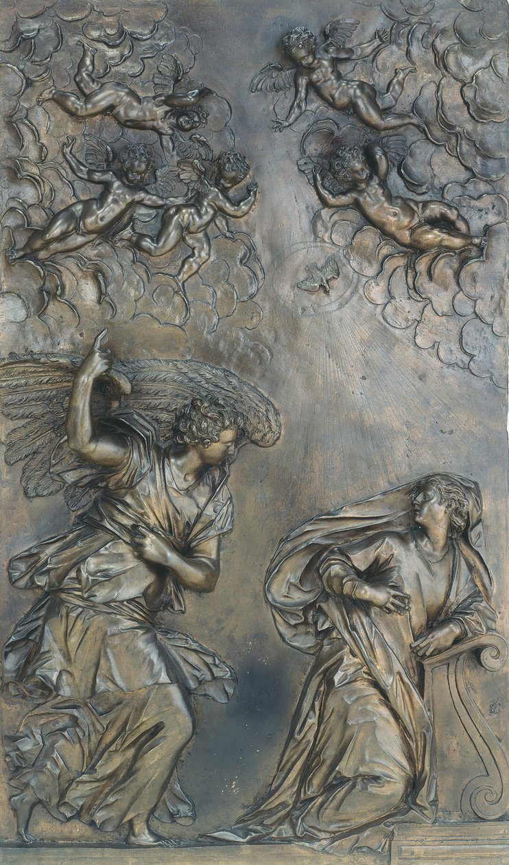 De Annunciatie, ca. 1583 door Alessandro Vittoria