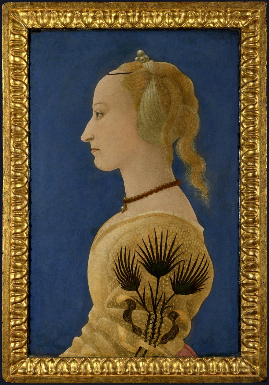 Portret van een dame door Alesso Baldovinetti