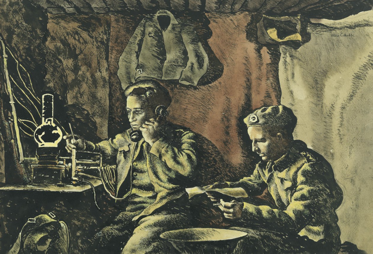 Schuilhol bij Nijmegen door Alex Colville