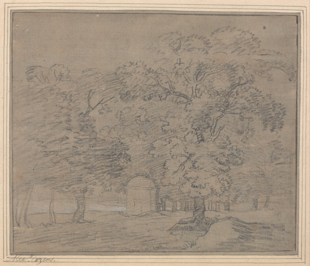 Hyde Park door Alexander Cozens