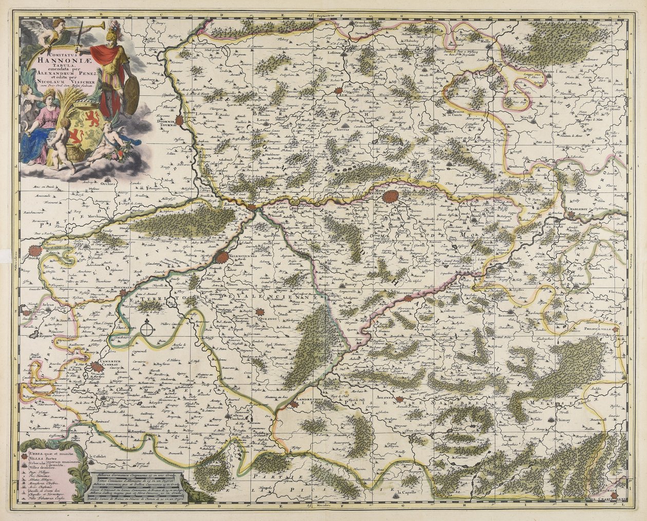 Comitatus Hannoniae tabula door Alexander Penez