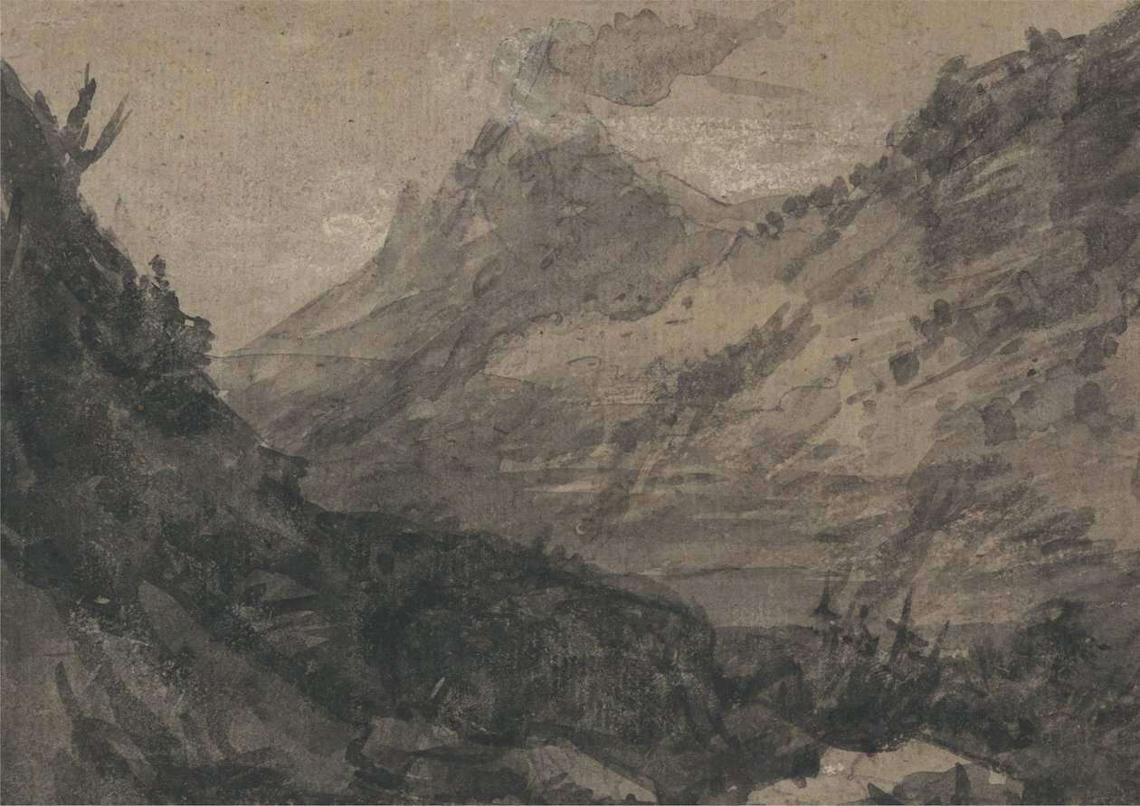 Bergachtig Landschap door Alexander Cozens