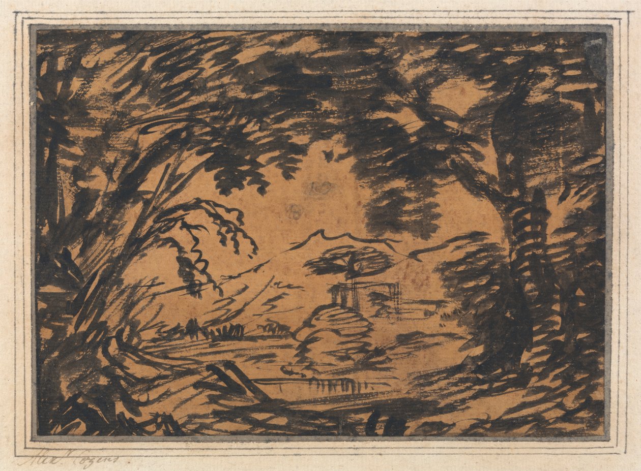 De Openplek door Alexander Cozens