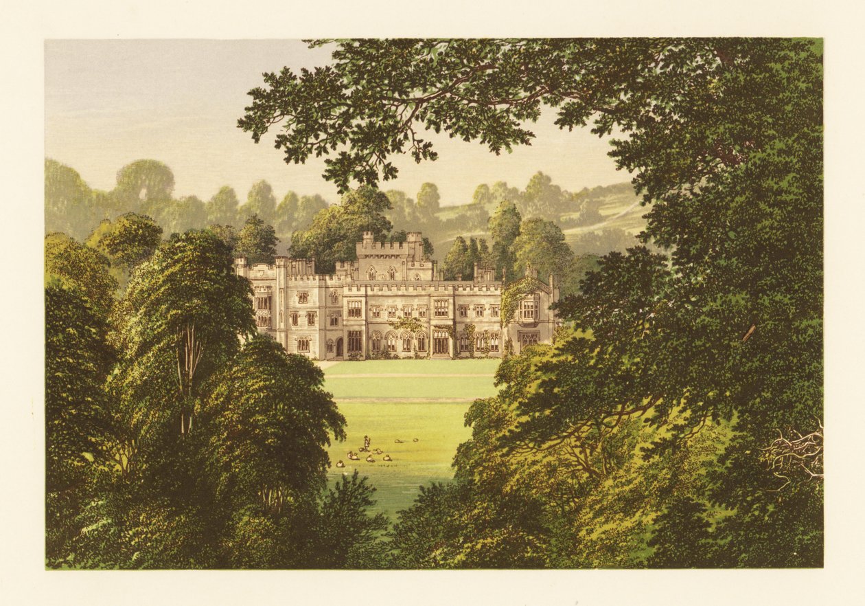 Hampton Court Kasteel, Herefordshire, Engeland door Alexander Francis (after) Lydon