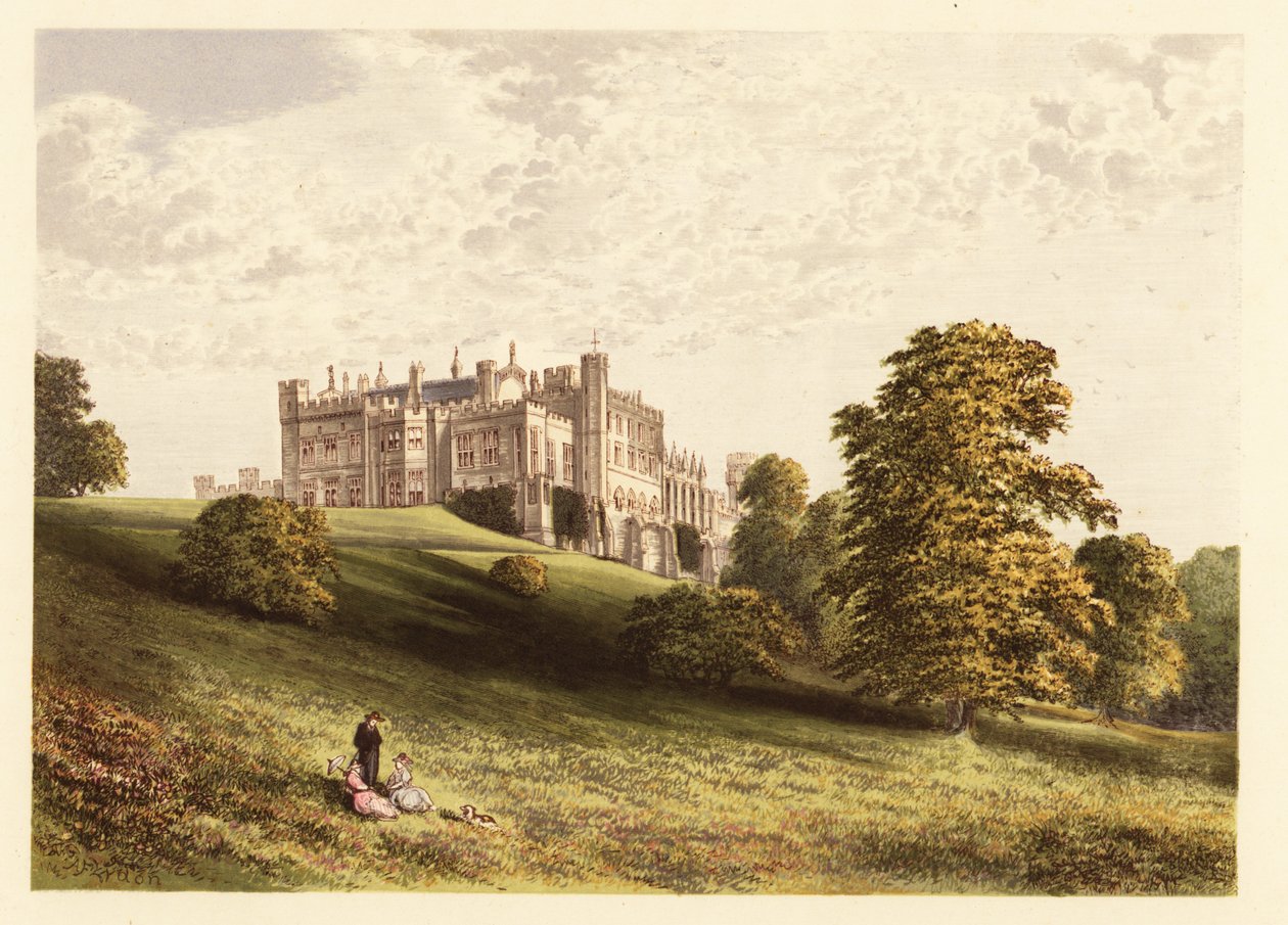 Lambton Castle., County Durham, Engeland.,1880 door Alexander Francis (after) Lydon