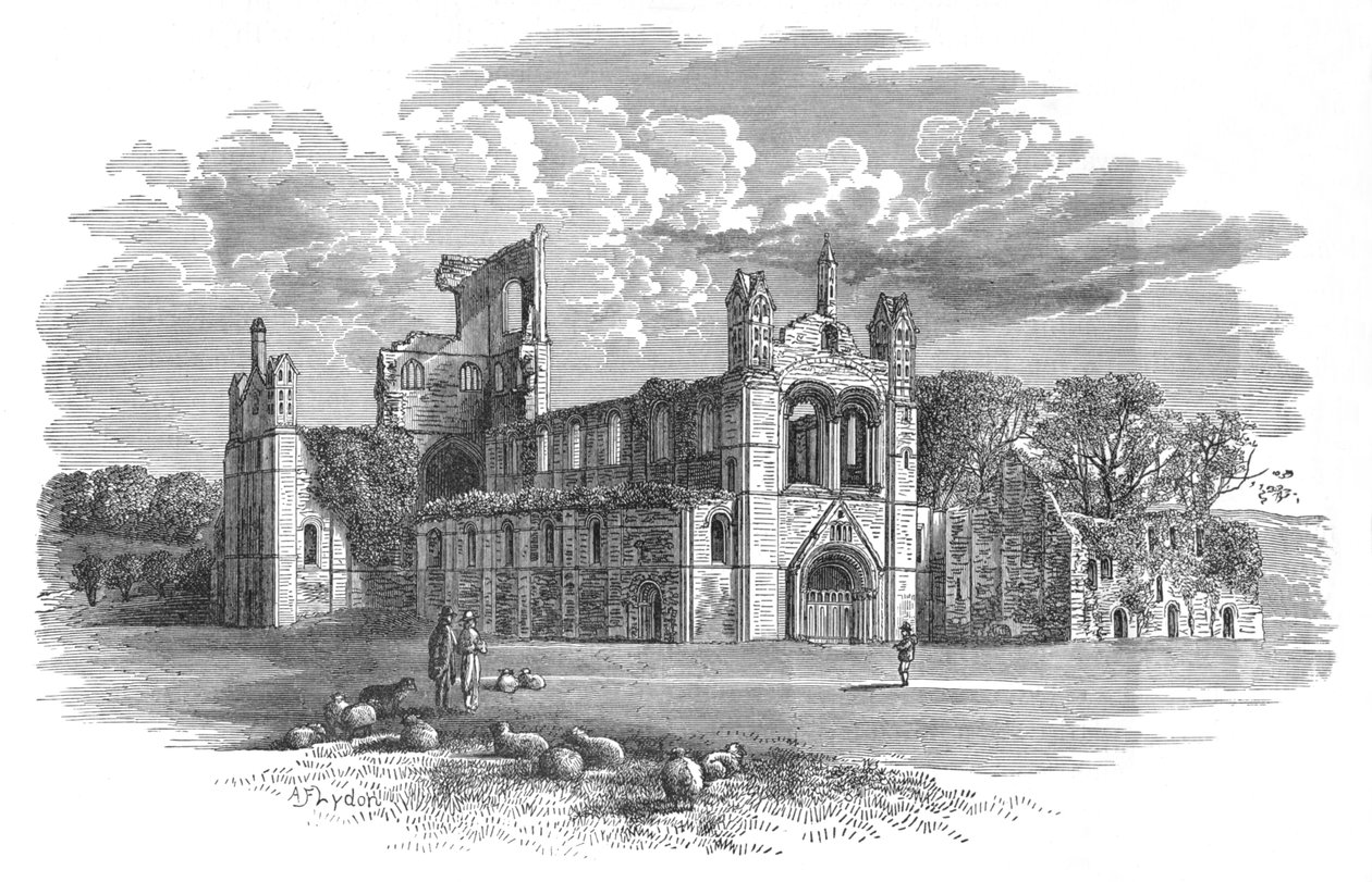 Vanuit het noordwesten, Kirkstall Abbey, ca. 1880 door Alexander Francis Lydon