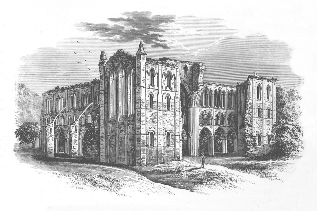 Vanuit het noorden, Rievaulx Abbey door Alexander Francis Lydon
