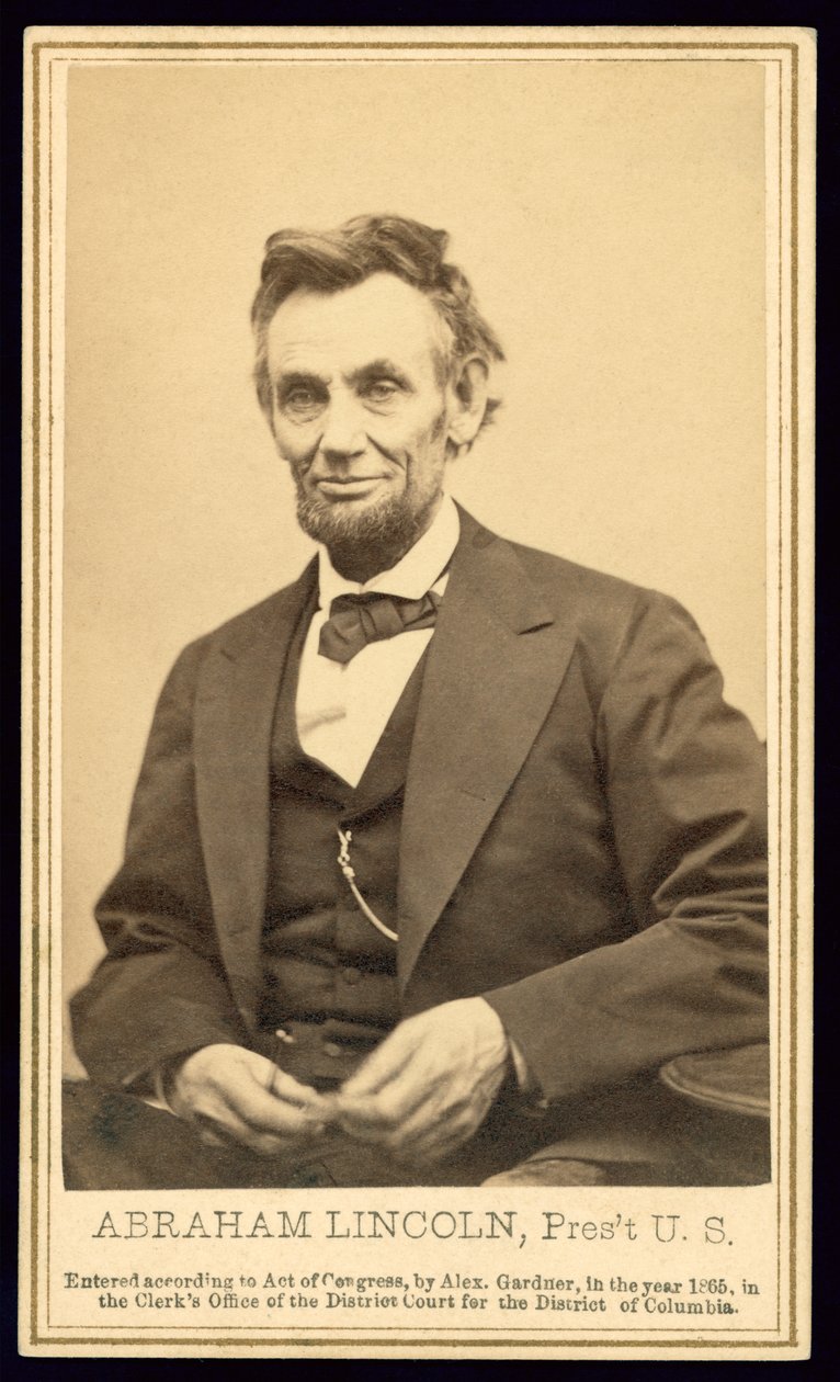 Portret van Lincoln door Alexander Gardner door Alexander Gardner