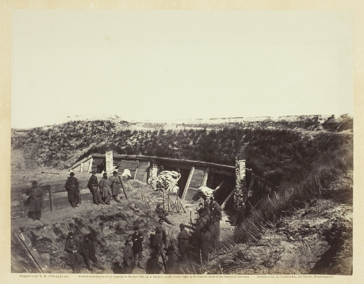 De preekstoel, Fort Fisher, N.C., januari 1865 door Alexander Gardner