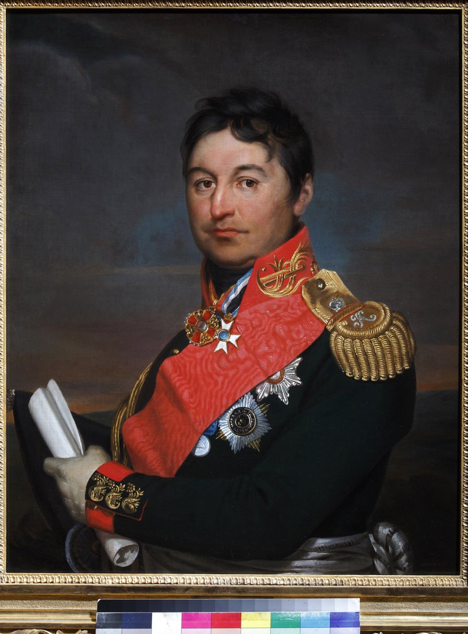 Portret van Generaal Alexander Dmitriyevich Balashov door Alexander Grigoryevich Vanek