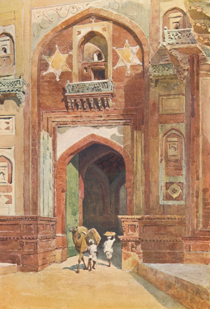 Fort Agra - Binnen de Delhi-poort, ca. 1880-1905 door Alexander Henry Hallam Murray
